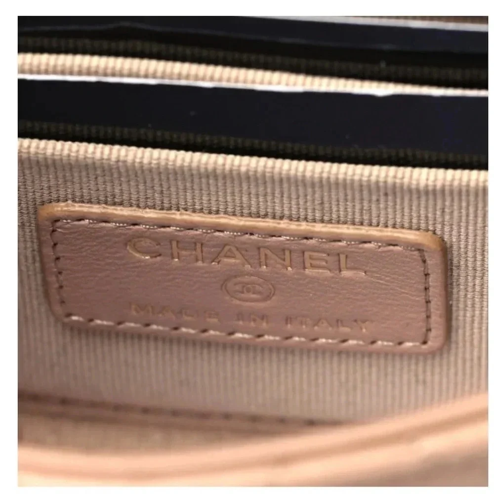 Chanel Lambskin Quilted Mini Trendy CC Clutch With Chain